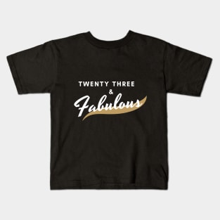 Twenty three & Still Fabulous Retro greatness Kids T-Shirt